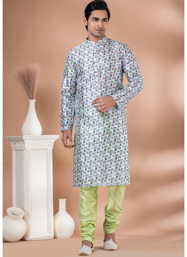 Mono Multi Festival Wear Crochet Work Kurta Pajama